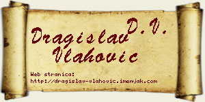 Dragislav Vlahović vizit kartica